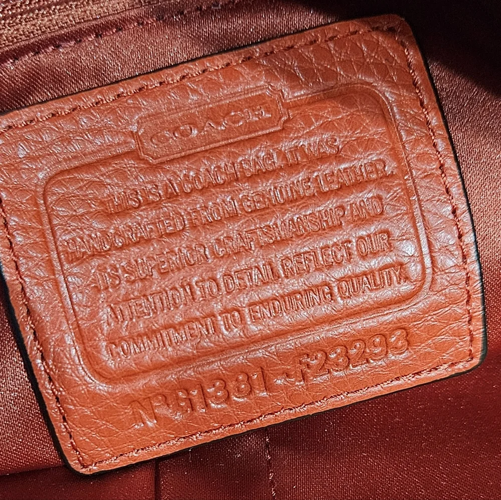 Coach Red Pebbled Leather Women's Bag NWOT